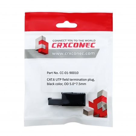 black utp toolless field termination plug toolless connector toolless plug bag packing